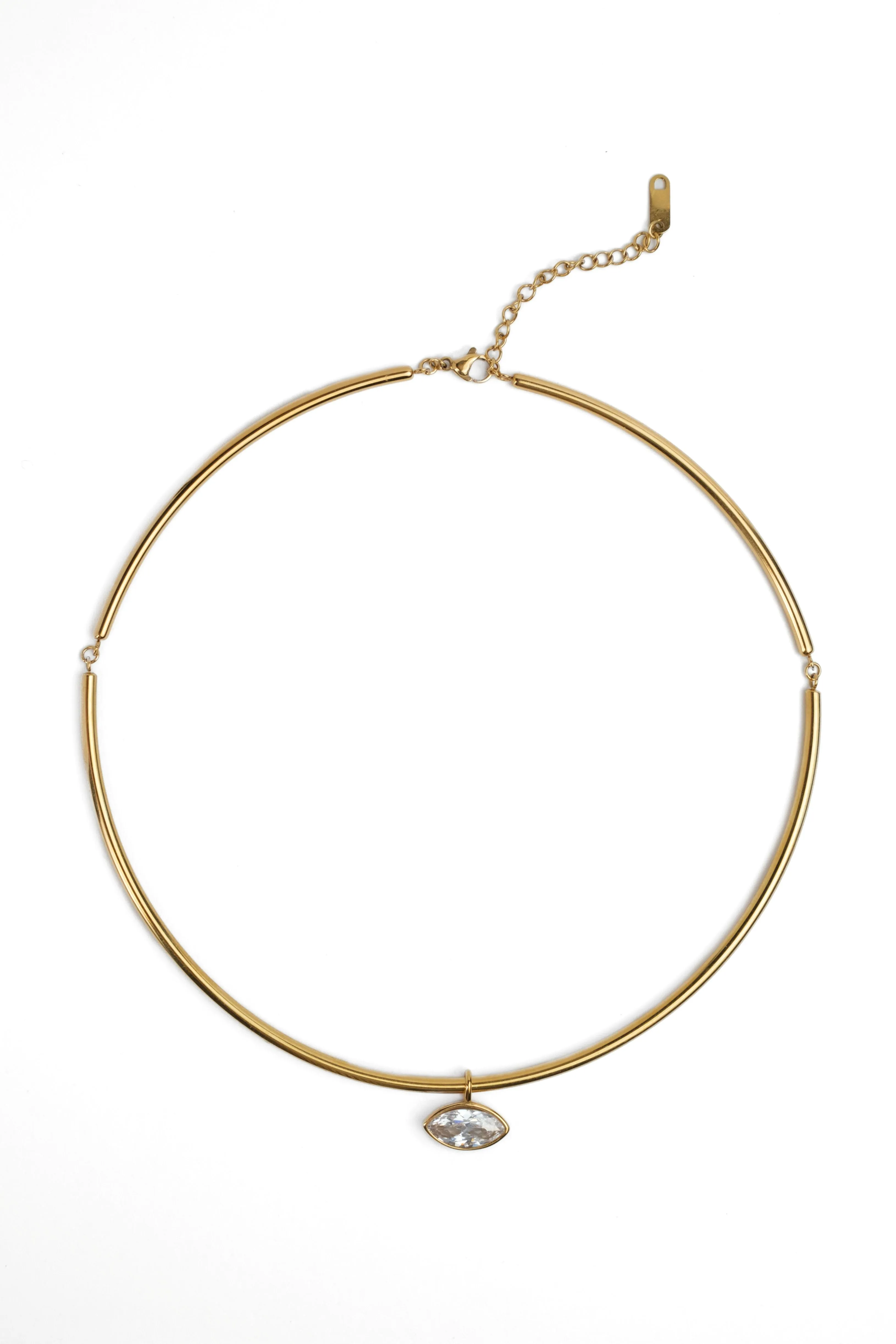 Center of Attention East West Bezel 316L Stainless Steel Necklace sold by KC Chic Designs