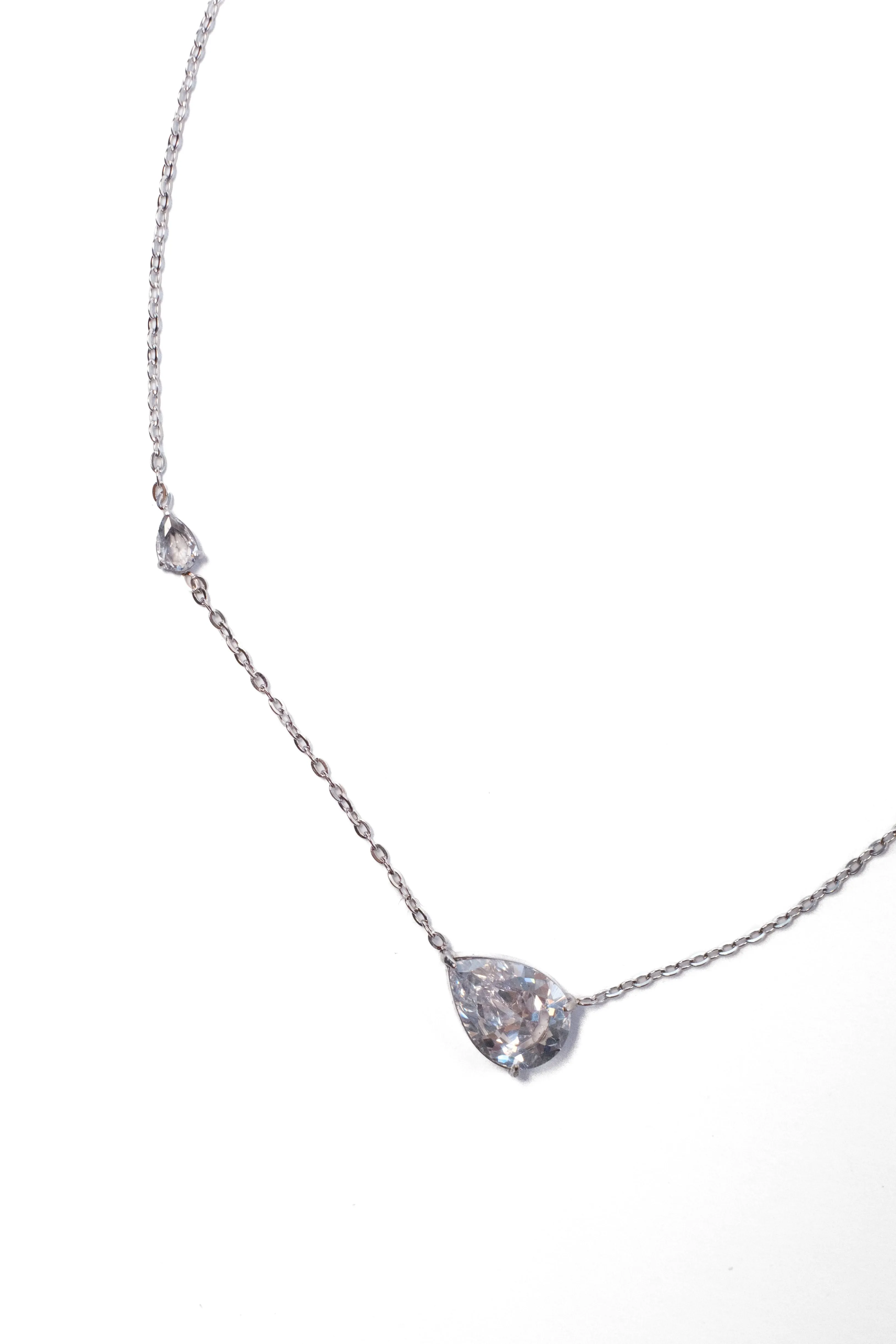 Simply Iconic Pear Crystal 316L Stainless Steel Necklace sold by KC Chic Designs product image thumbnail 4