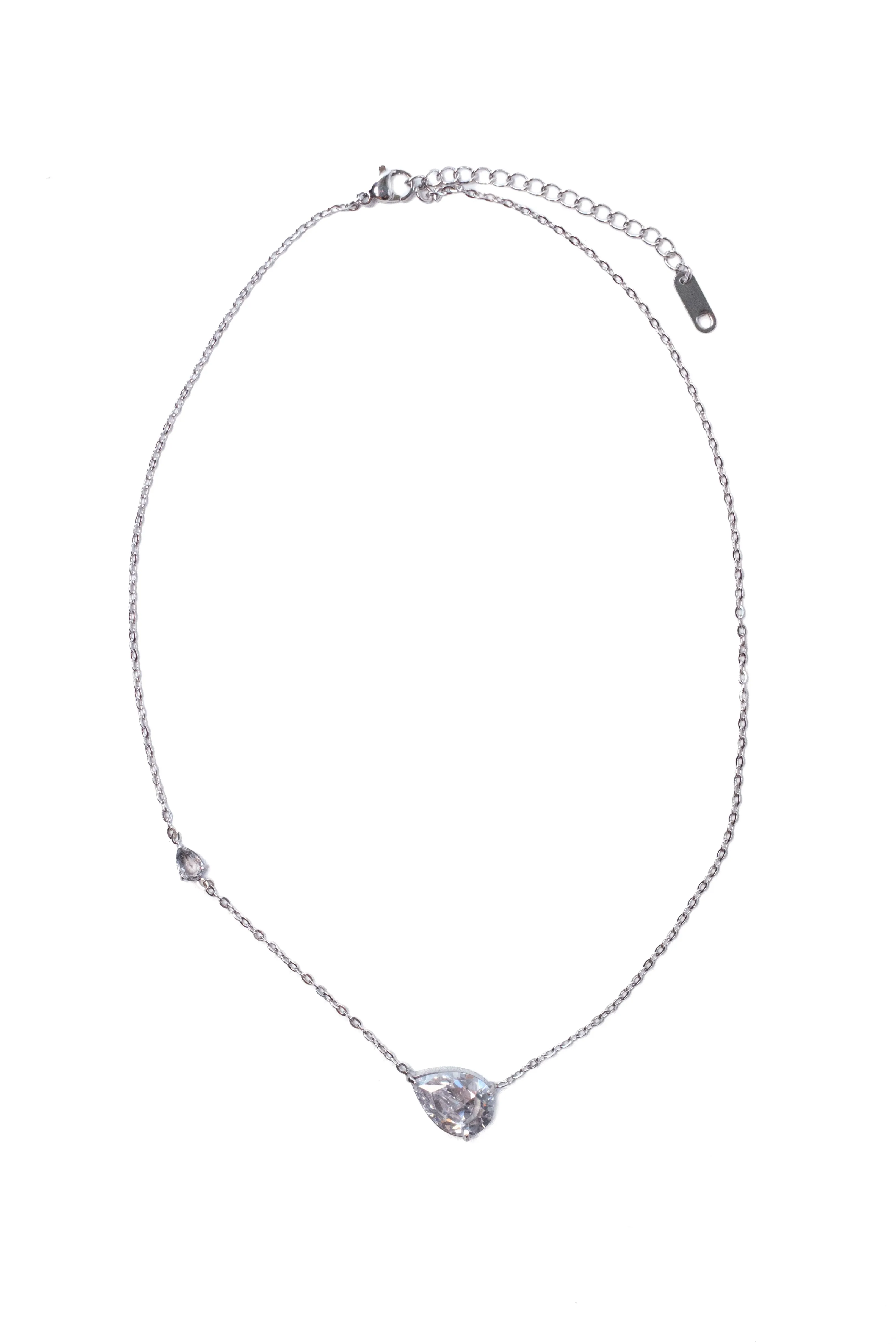 Simply Iconic Pear Crystal 316L Stainless Steel Necklace sold by KC Chic Designs product image thumbnail 3