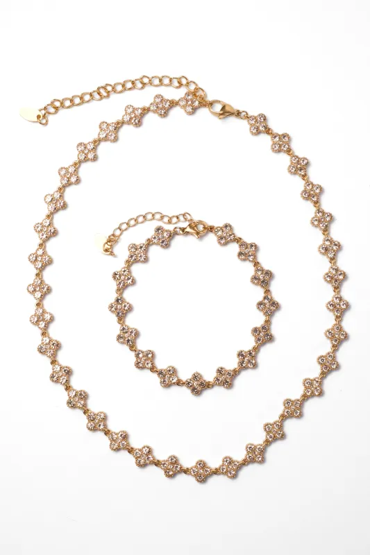 Clover Éclat 316L Stainless Steel Necklace + Bracelet Duo made by KC Chic Designs