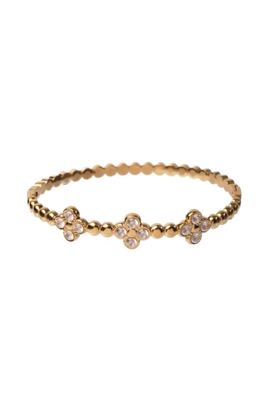 Rich Energy Clover 316L Stainless Steel Bangle made by KC Chic Designs