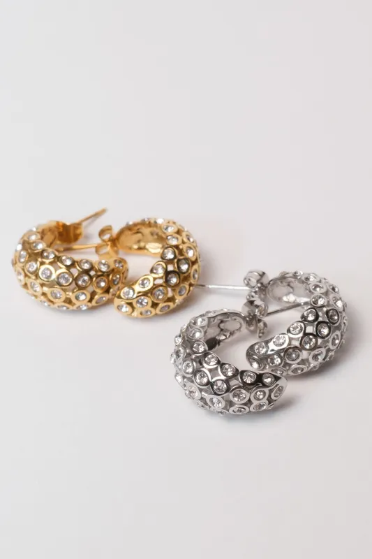 VIP Only Crystal Studded 316L Stainless Steel Earrings made by KC Chic Designs