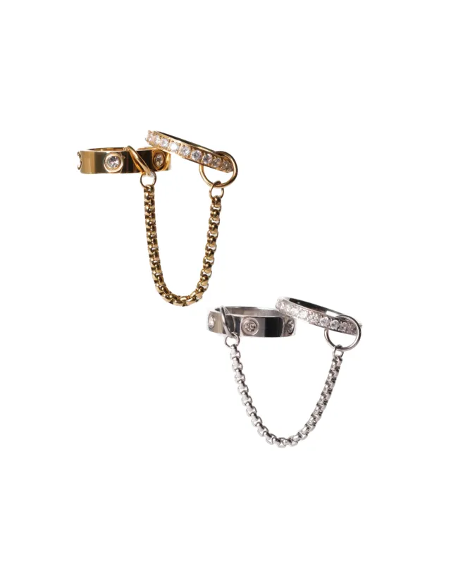Chain Reaction 316L Stainless Steel Ring made by KC Chic Designs