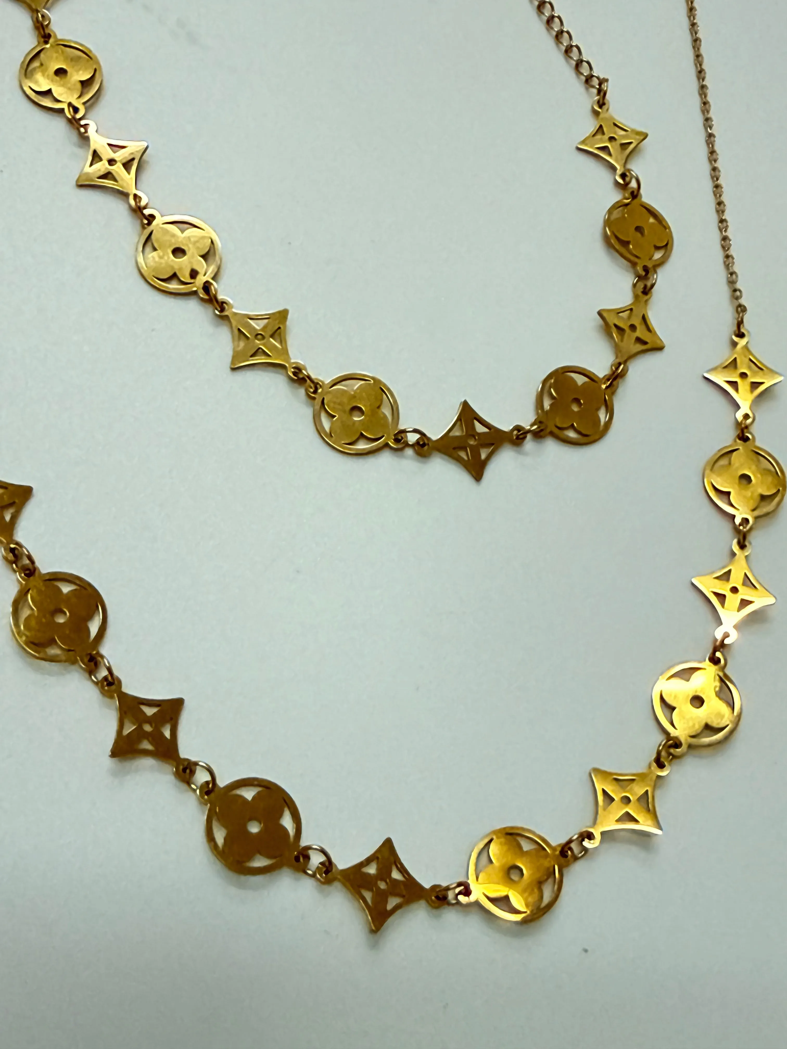 The Euro Summer 316L Stainless Steel Necklace + Bracelet Duo sold by KC Chic Designs