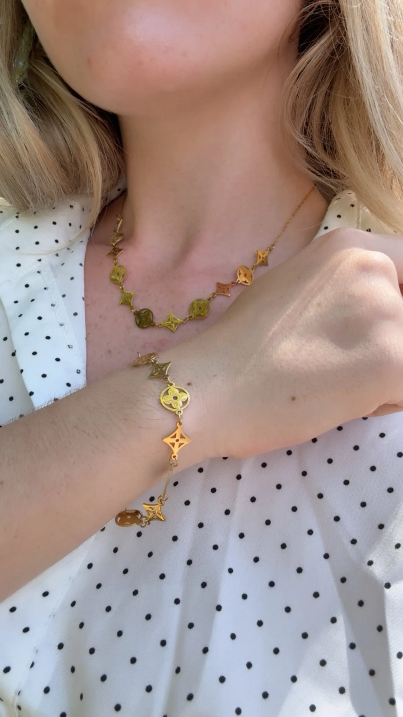 The Euro Summer 316L Stainless Steel Necklace + Bracelet Duo sold by KC Chic Designs product image thumbnail 2