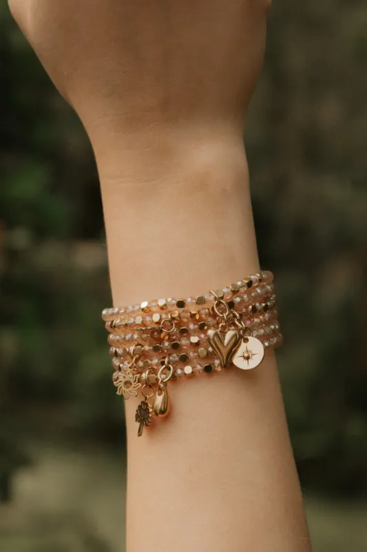 Abundance Swarovski 6 Piece Bracelet Stack sold by KC Chic Designs