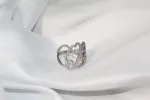 Mila Silver Heart Ring sold by KC Chic Designs