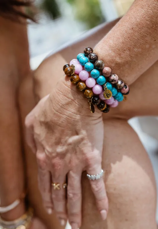 Back to Basics Natural Stone Bracelet sold by KC Chic Designs