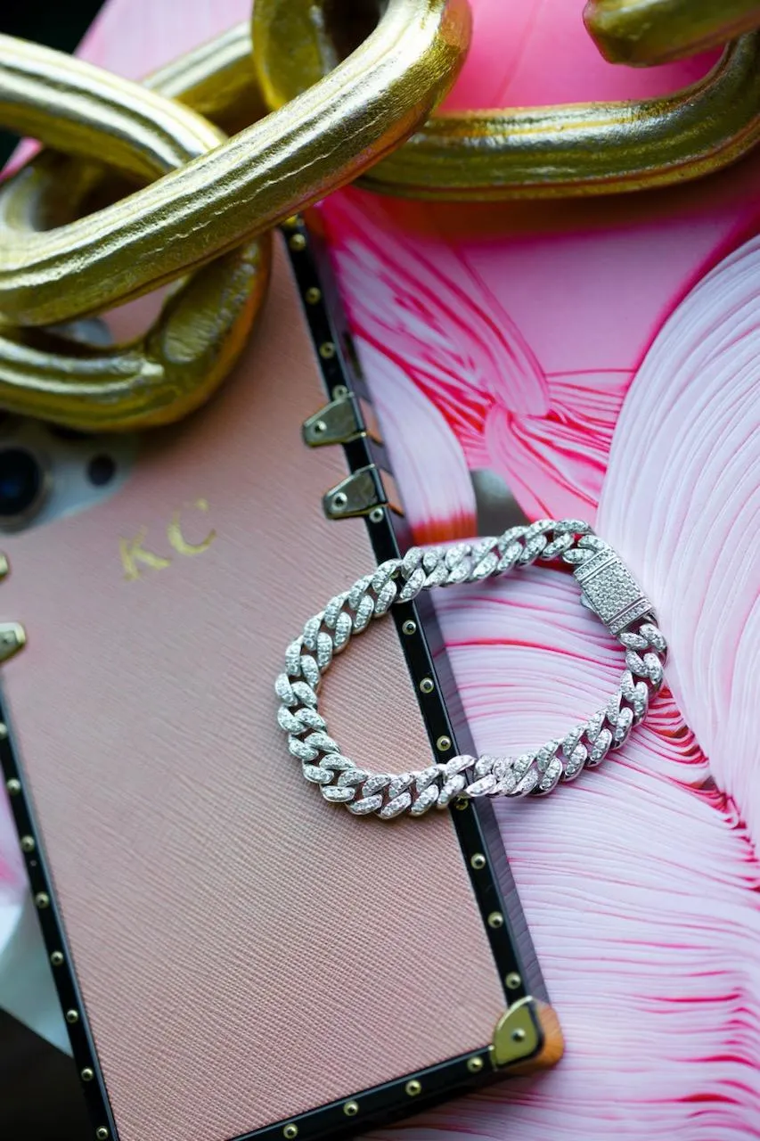 Frosted Cuban Link Moissanite .925 Sterling Silver Bracelet sold by KC Chic Designs product image thumbnail 3