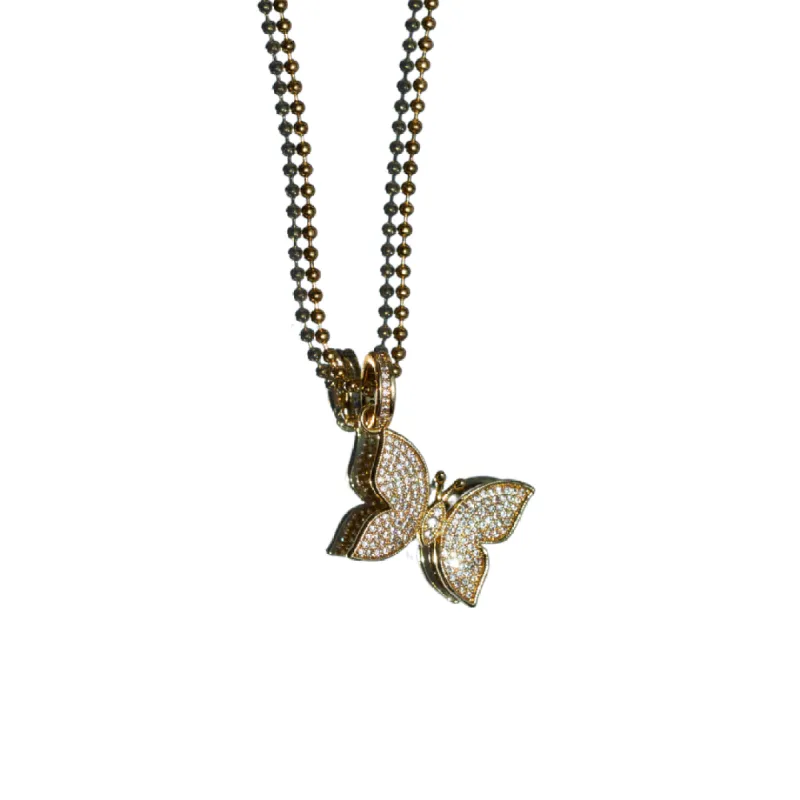 Butterfly Kisses 316L Stainless Steel Necklace sold by KC Chic Designs