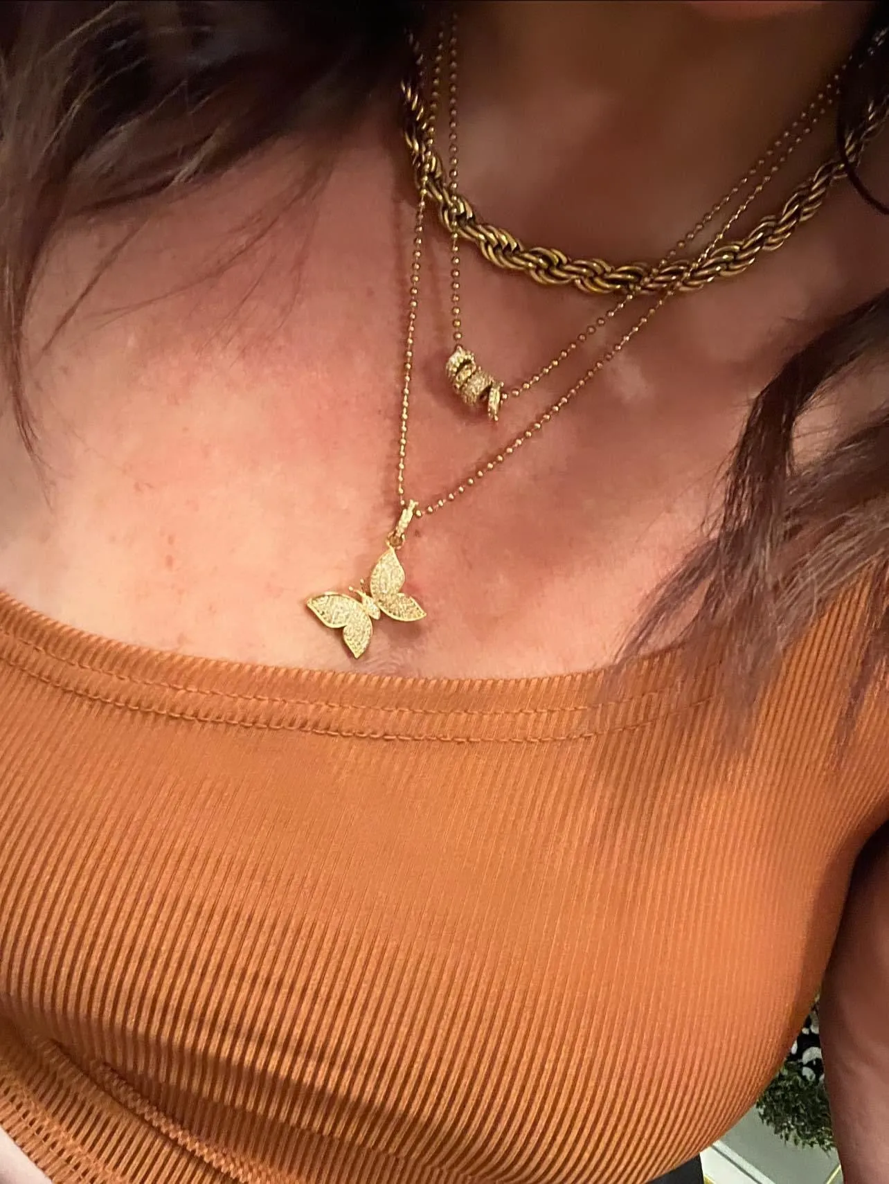 Butterfly Kisses 316L Stainless Steel Necklace sold by KC Chic Designs product image thumbnail 5