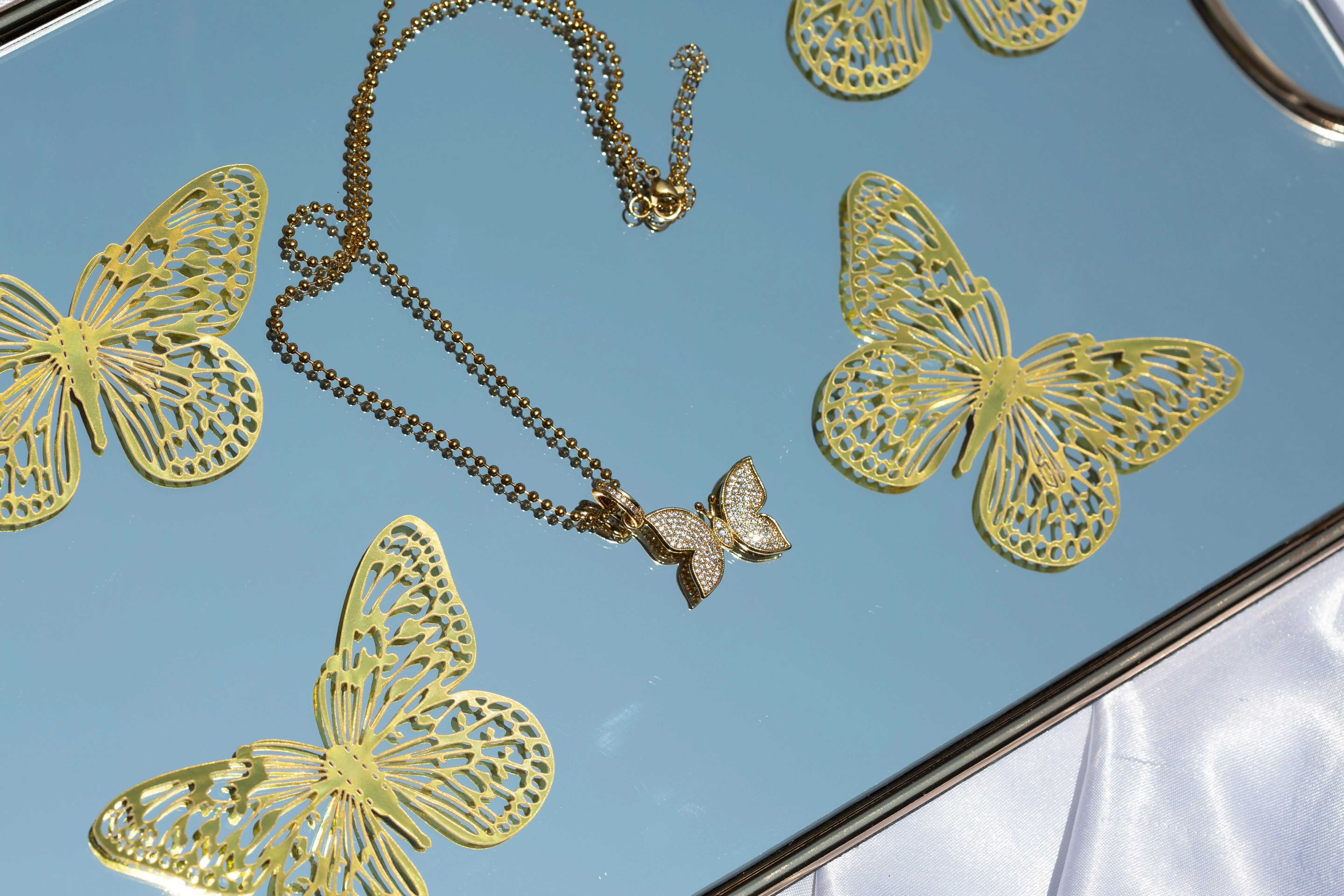 Butterfly Kisses 316L Stainless Steel Necklace sold by KC Chic Designs product image thumbnail 3