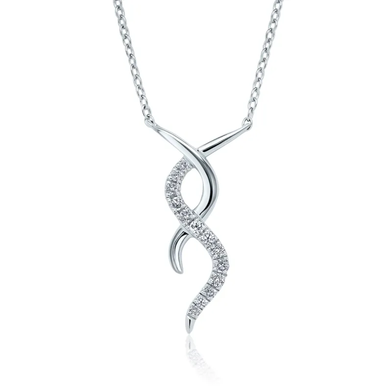Elegant Diamond Twist Necklace sold by Kirk Kara