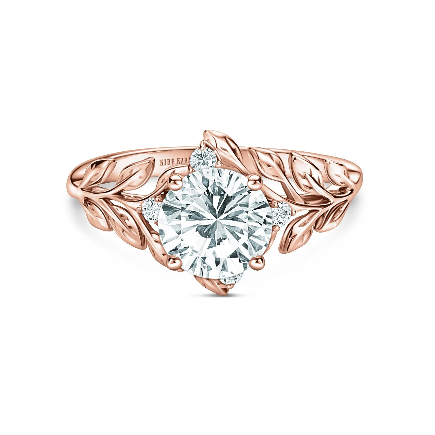 Floral Leaf Inspired Bypass Engagement Ring sold by Kirk Kara product image thumbnail 5