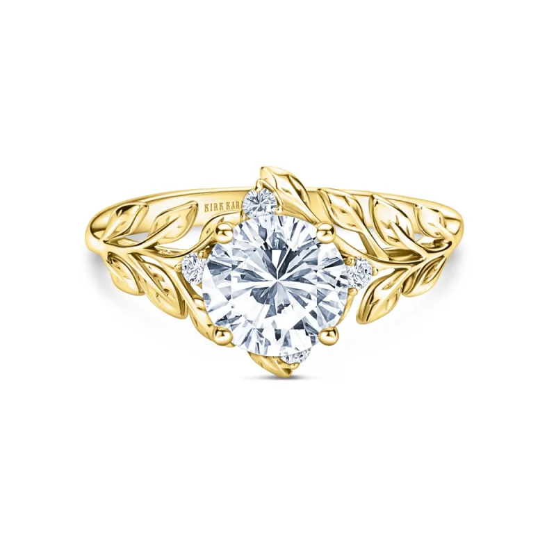 Floral Leaf Inspired Bypass Engagement Ring sold by Kirk Kara