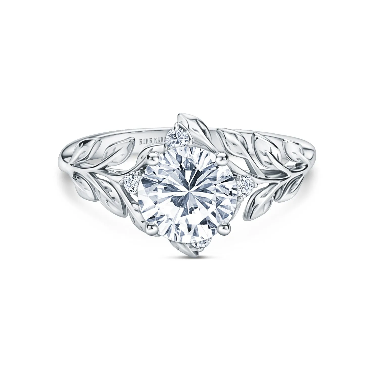 Floral Leaf Inspired Bypass Engagement Ring sold by Kirk Kara product image thumbnail 3