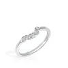 14K White Gold Diamond Leaf Wedding Band sold by Kirk Kara