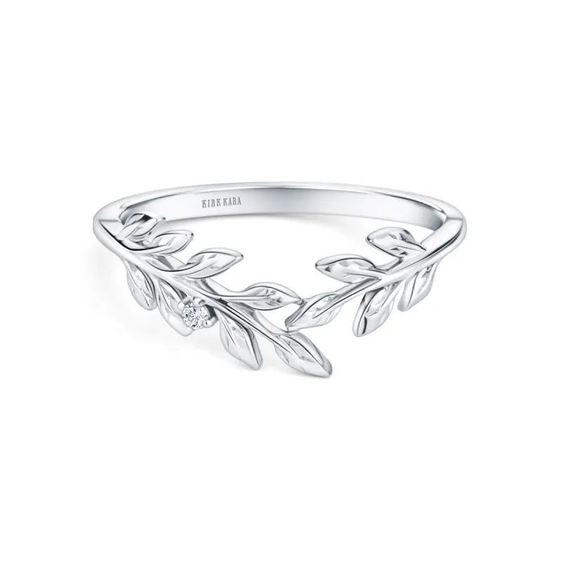 Floral Leaf Inspired Fashion Wedding Band sold by Kirk Kara