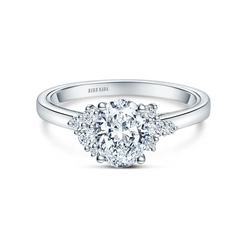 Round Diamond Cluster Engagement Ring sold by Kirk Kara