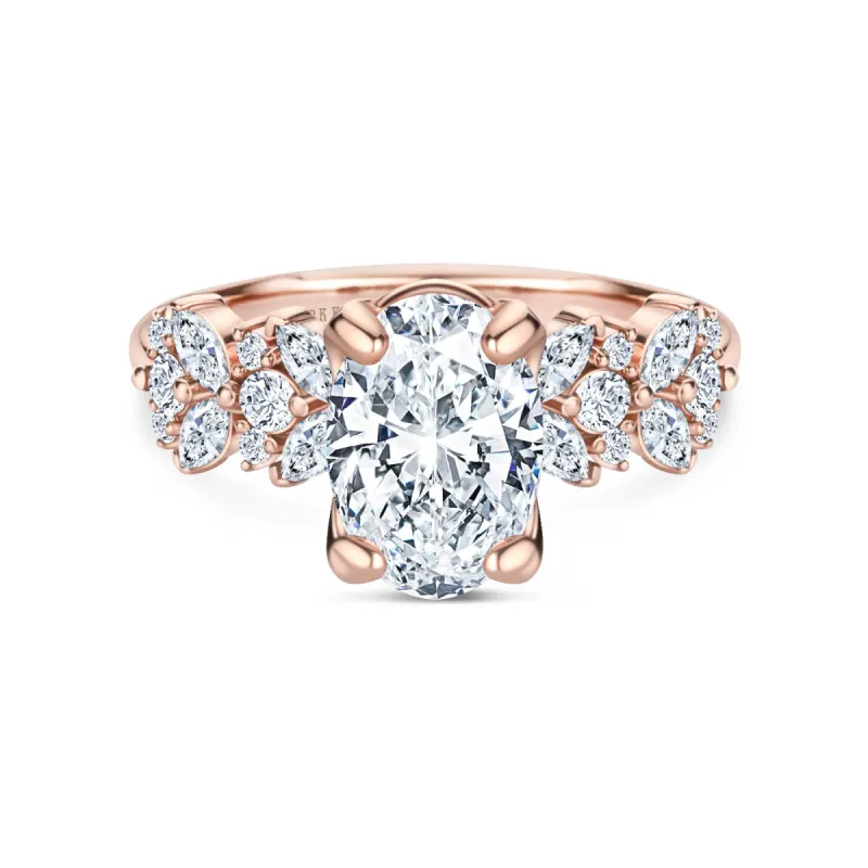 Floral Inspired Diamond Engagement Ring sold by Kirk Kara