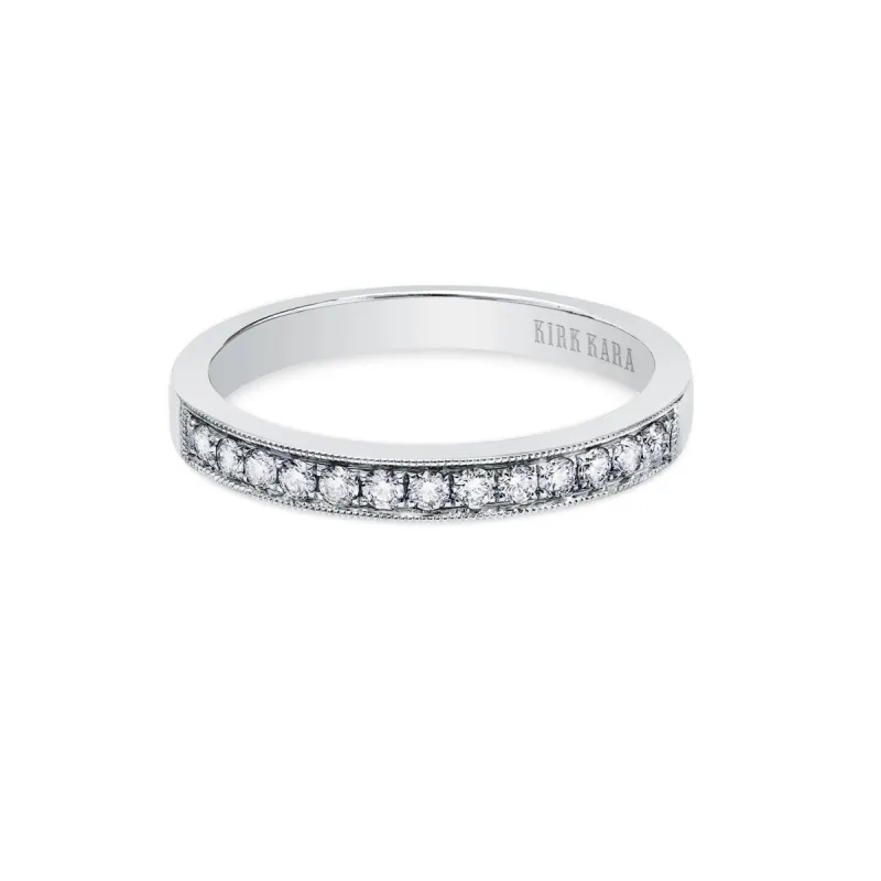 Classic Milgrain Diamond Wedding Band sold by Kirk Kara