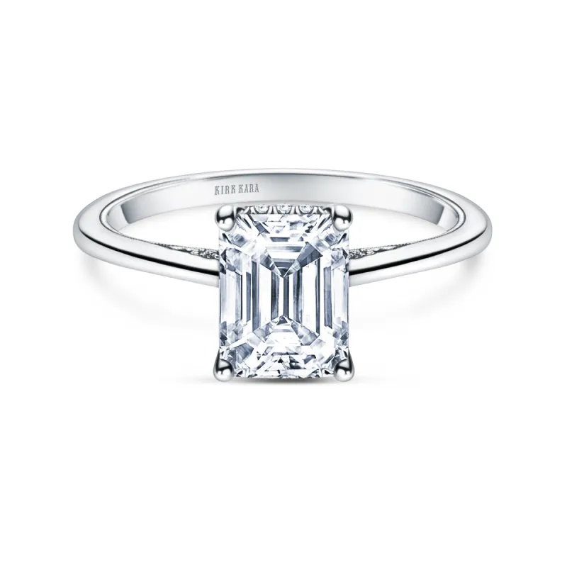 Hidden Halo Classic Solitaire Engagement Ring sold by Kirk Kara