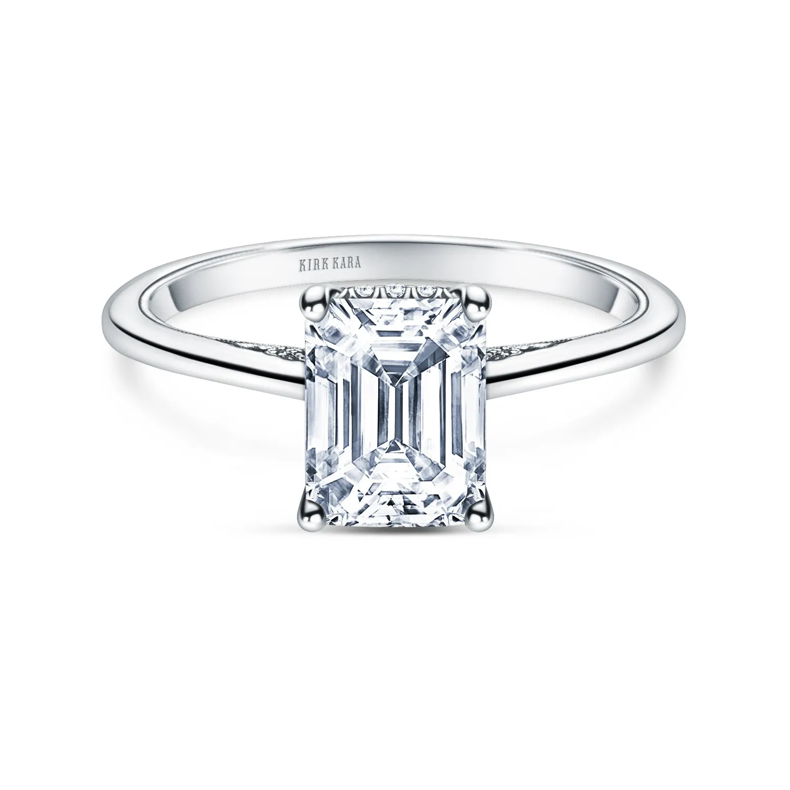 Hidden Halo Classic Solitaire Engagement Ring sold by Kirk Kara