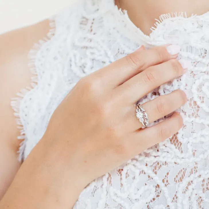 Contoured Swirl Pavé Milgrain Diamond Wedding Band sold by Kirk Kara product image thumbnail 4