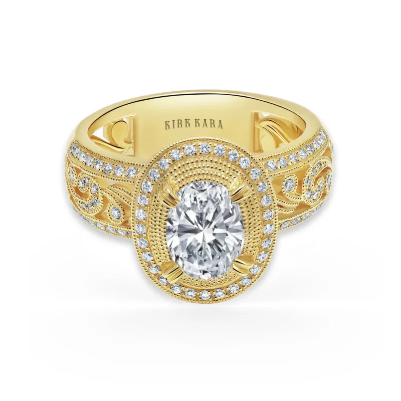 Pavé Swirl Diamond Braided Engagement Ring sold by Kirk Kara