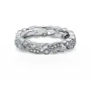 Floral Leaf Engraved Diamond Wedding Band sold by Kirk Kara