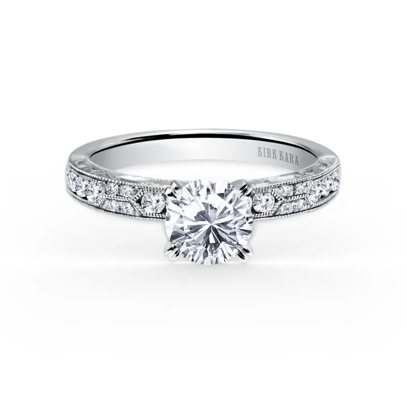 Channel Set Artful Diamond Engagement Ring sold by Kirk Kara