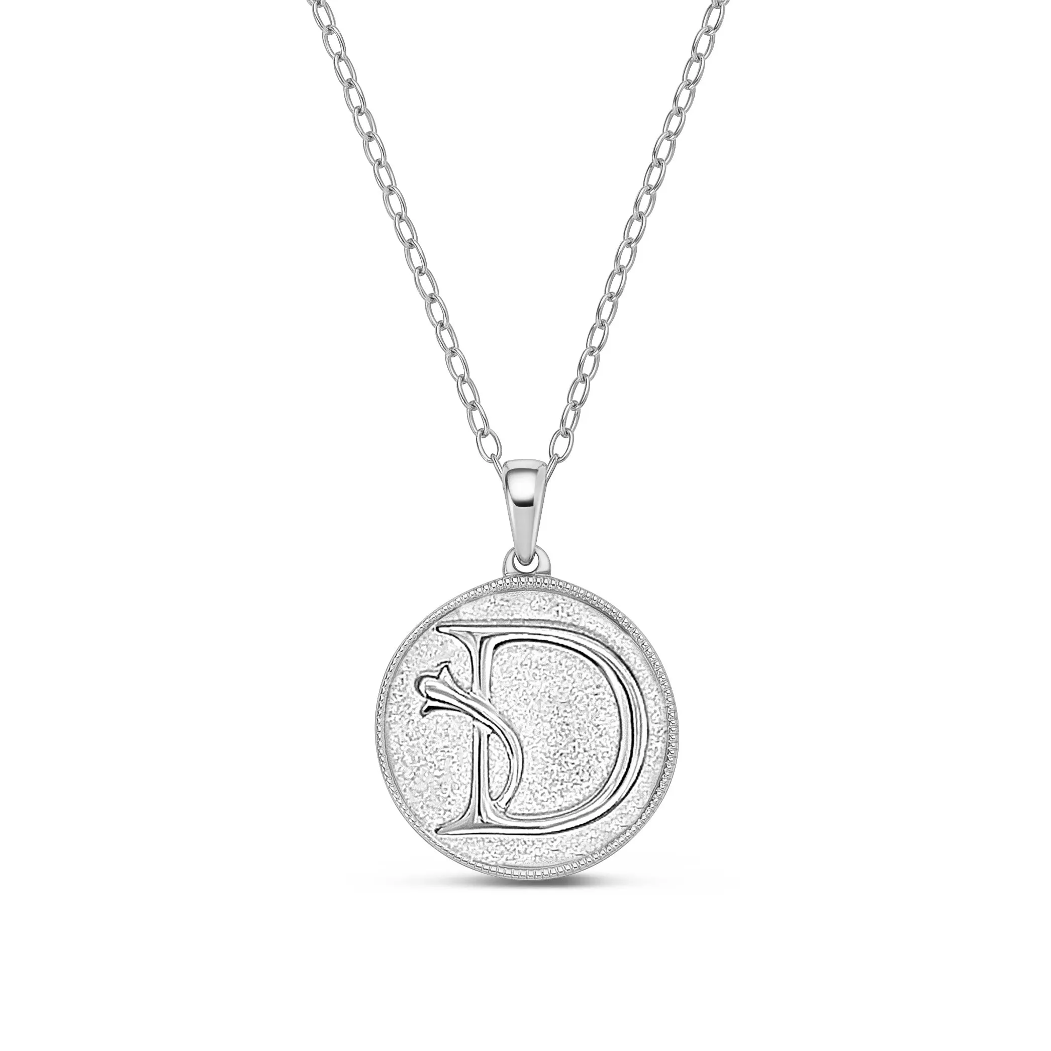 Classic Initial Milgrain Necklace sold by Kirk Kara product image thumbnail 4