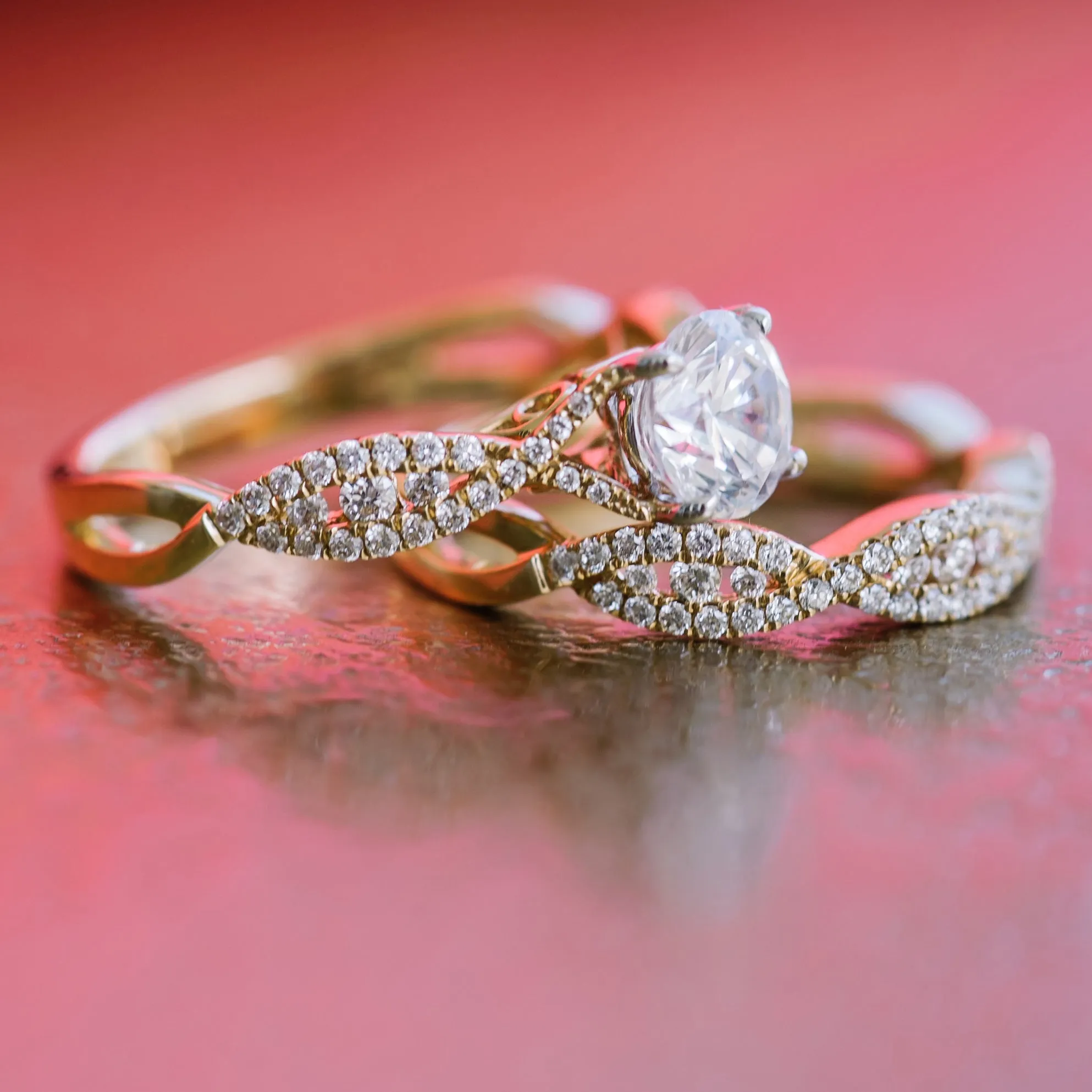 Channel Twist Blue Sapphire Engagement Ring sold by Kirk Kara product image thumbnail 4