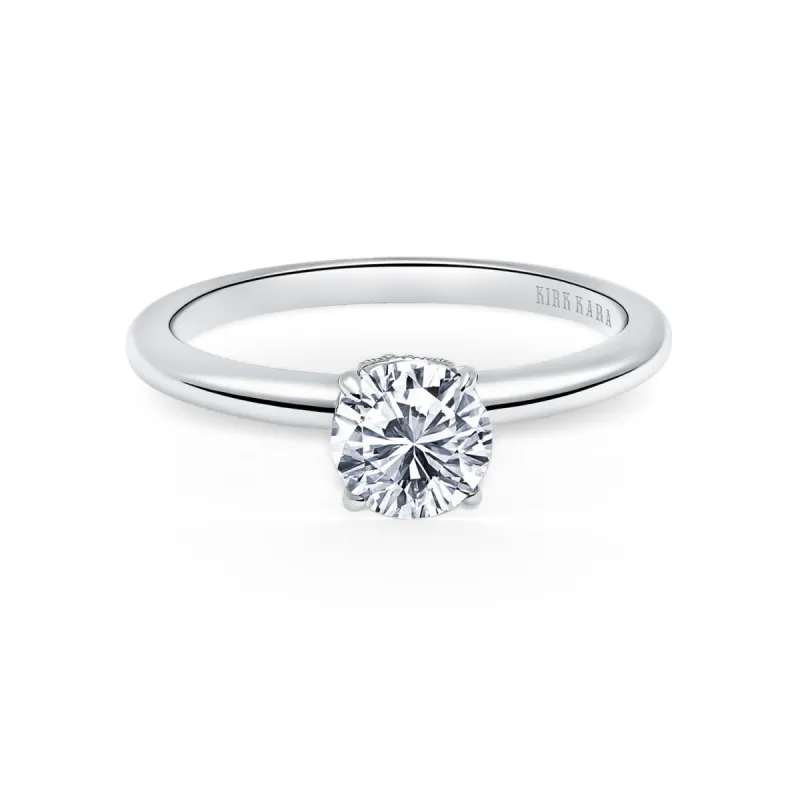 Milgrain Round Diamond Basket Engagement Ring sold by Kirk Kara