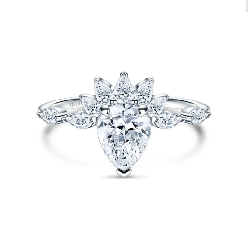 Glamorous Boho Floating Diamond Engagement Ring sold by Kirk Kara