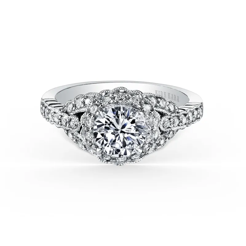 Vintage Halo Diamond Engagement Ring sold by Kirk Kara
