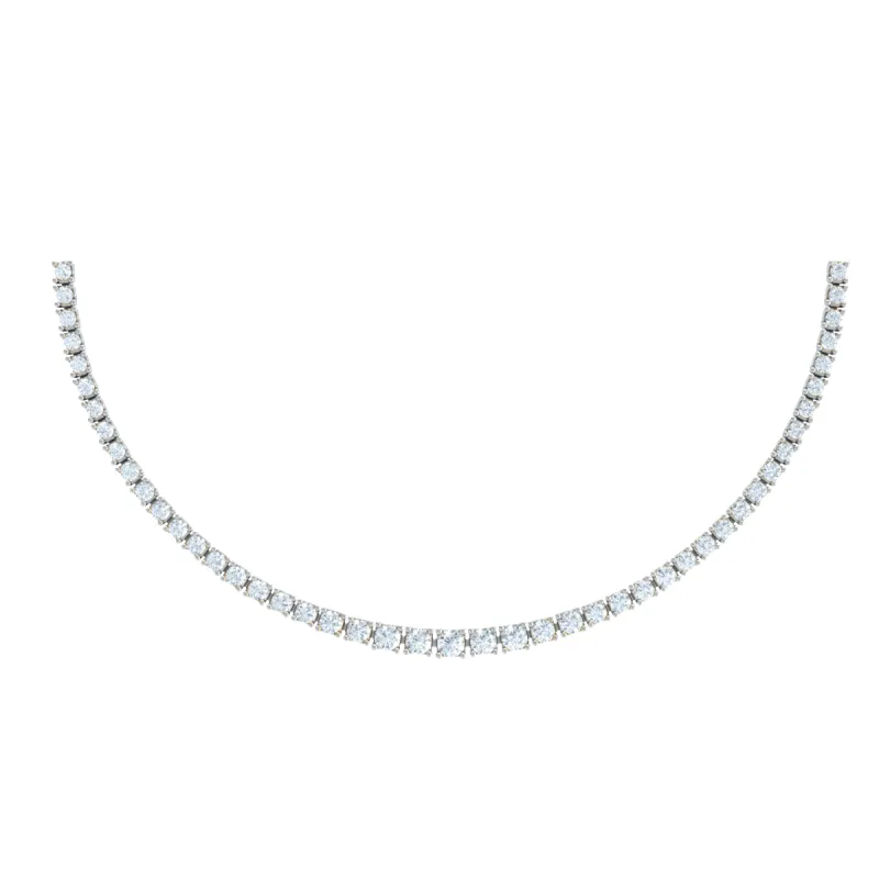 Elegant Round Diamond Tennis Necklace sold by Kirk Kara