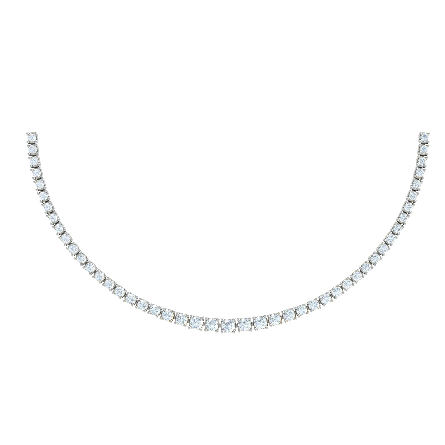 Elegant Round Diamond Tennis Necklace sold by Kirk Kara