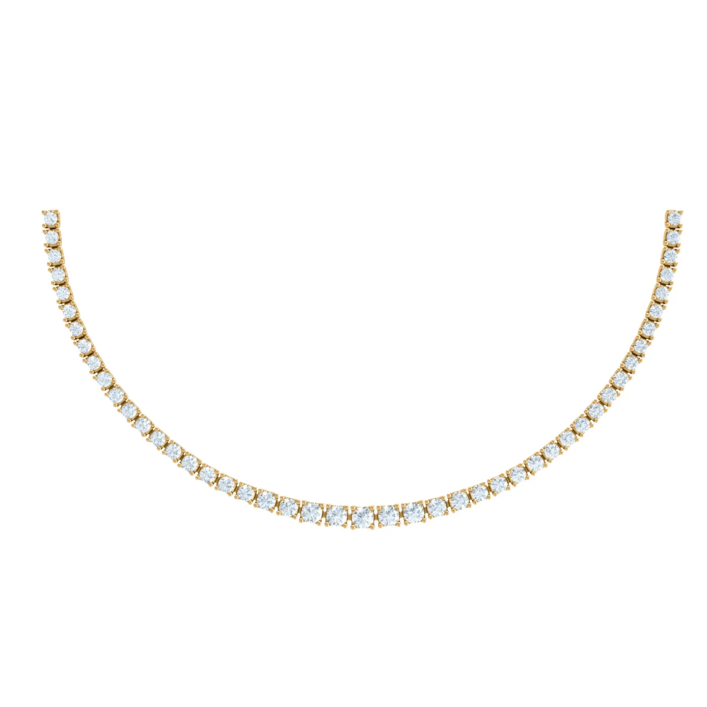 Elegant Round Diamond Tennis Necklace sold by Kirk Kara product image thumbnail 5