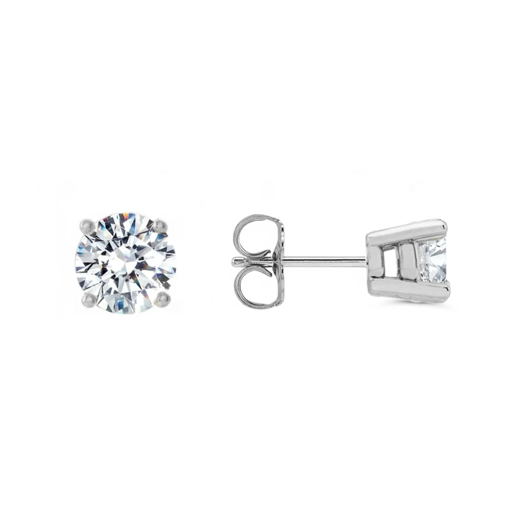 Classic Round Lab Grown Diamond Studs sold by Kirk Kara product image thumbnail 3
