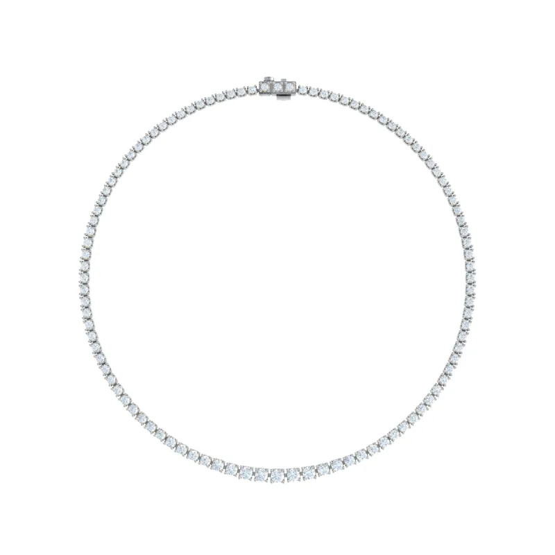 Elegant Round Diamond Tennis Necklace sold by Kirk Kara