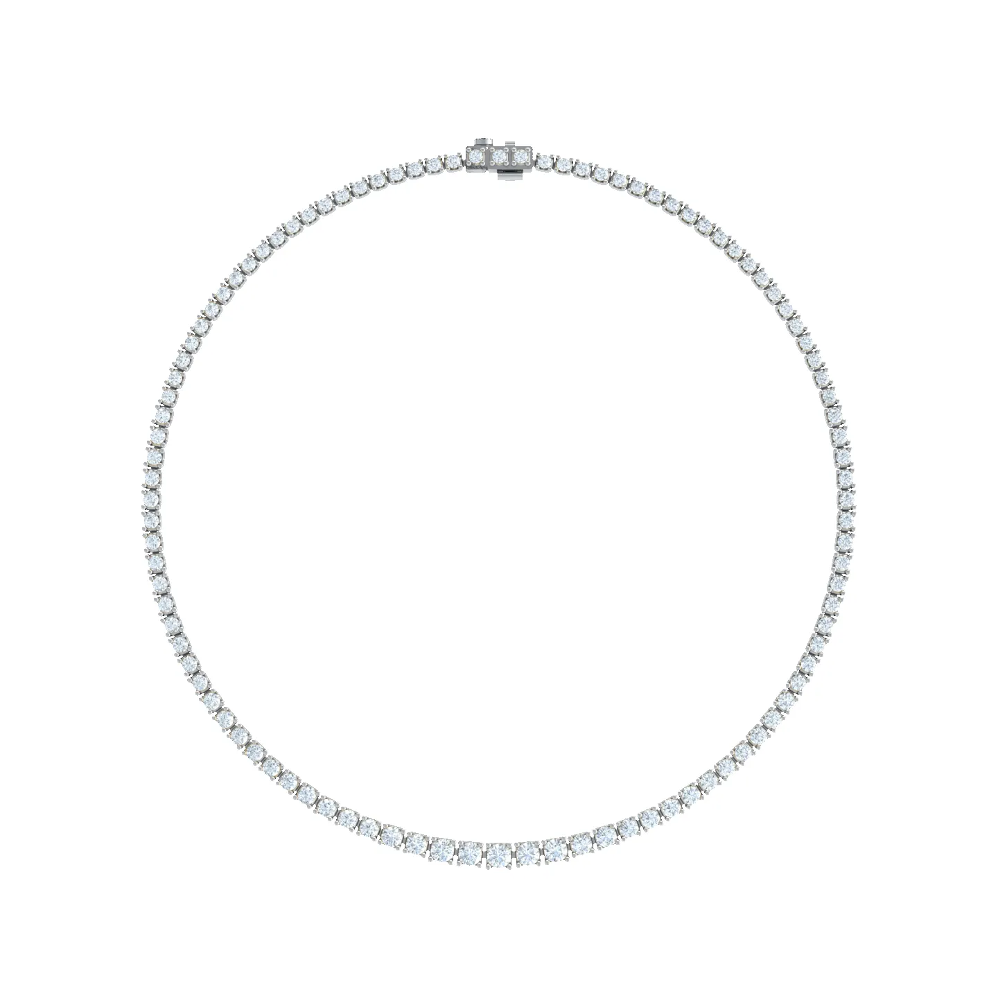 Elegant Round Diamond Tennis Necklace sold by Kirk Kara