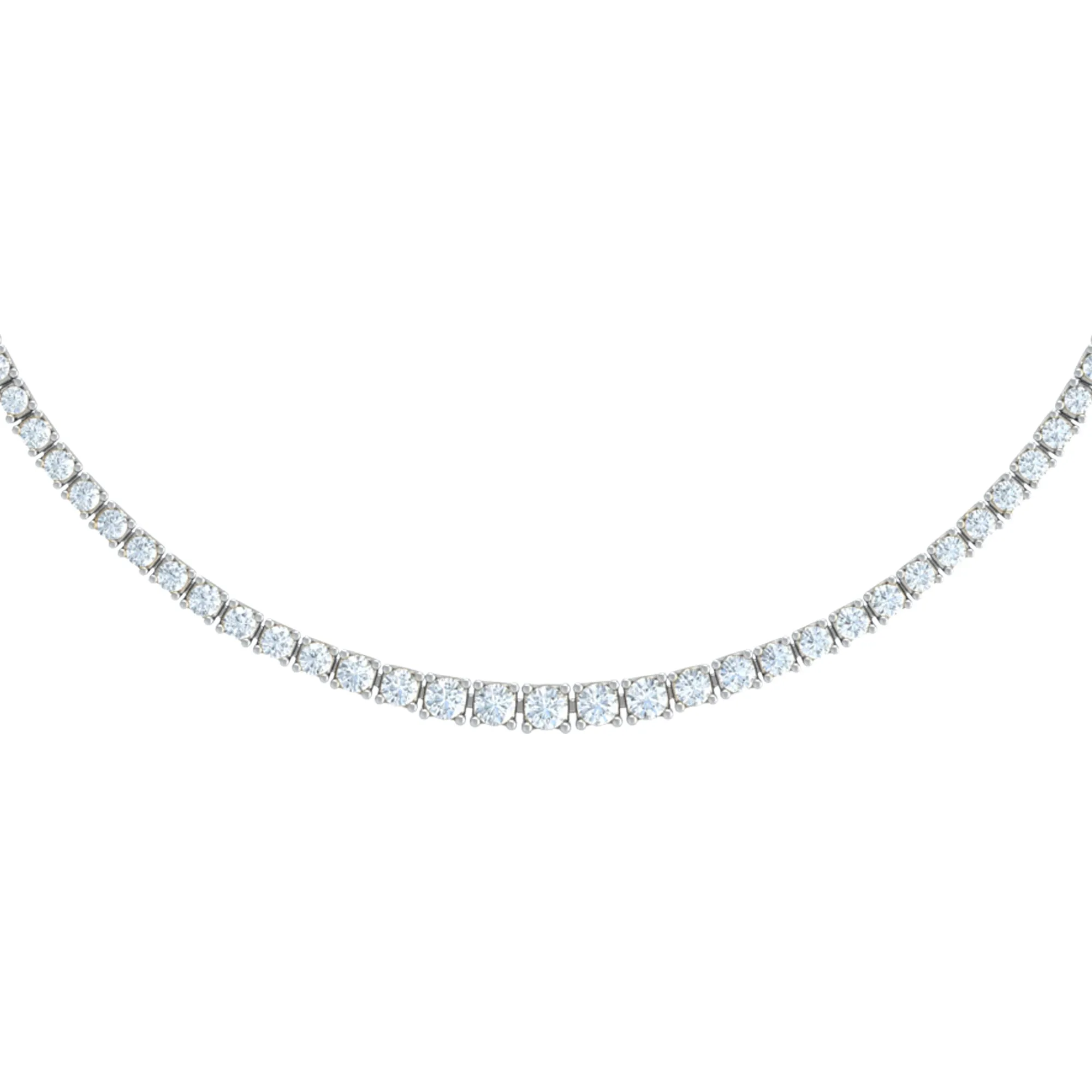 Elegant Round Diamond Tennis Necklace sold by Kirk Kara product image thumbnail 3