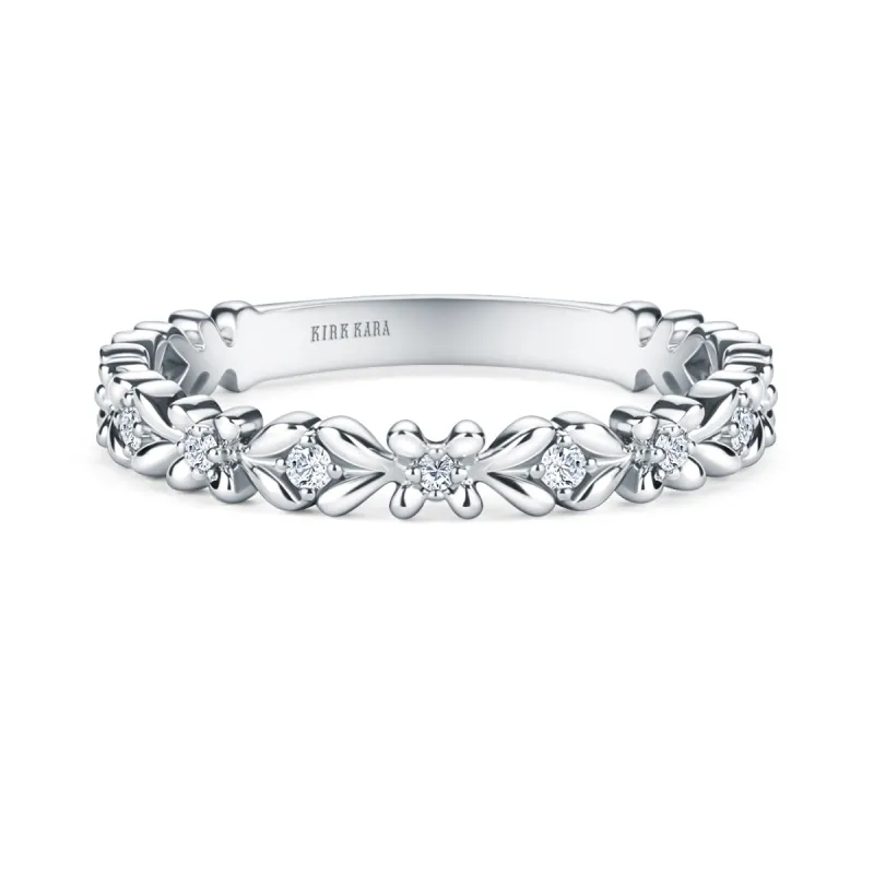 Floral Inspired Diamond Wedding Band sold by Kirk Kara