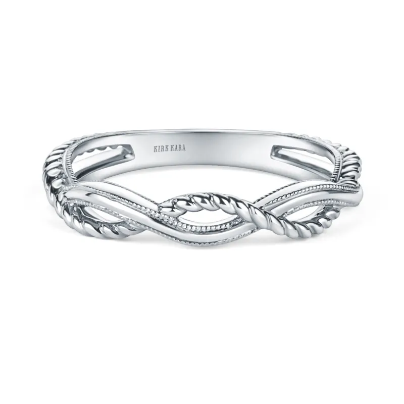 Rope Twist Milgrain Wedding Band sold by Kirk Kara