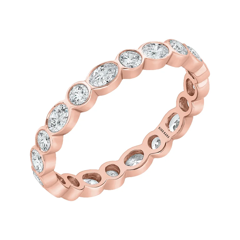 Classic 1 ctw Round & Oval Bezel Eternity Band sold by Kirk Kara product image thumbnail 5