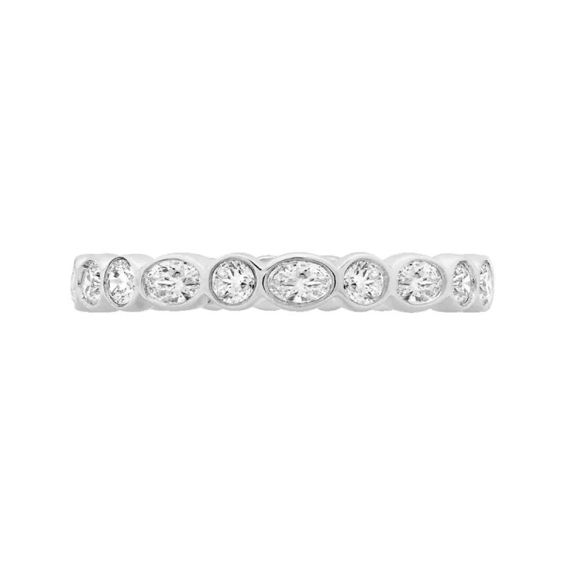 Classic 1 ctw Round & Oval Bezel Eternity Band sold by Kirk Kara