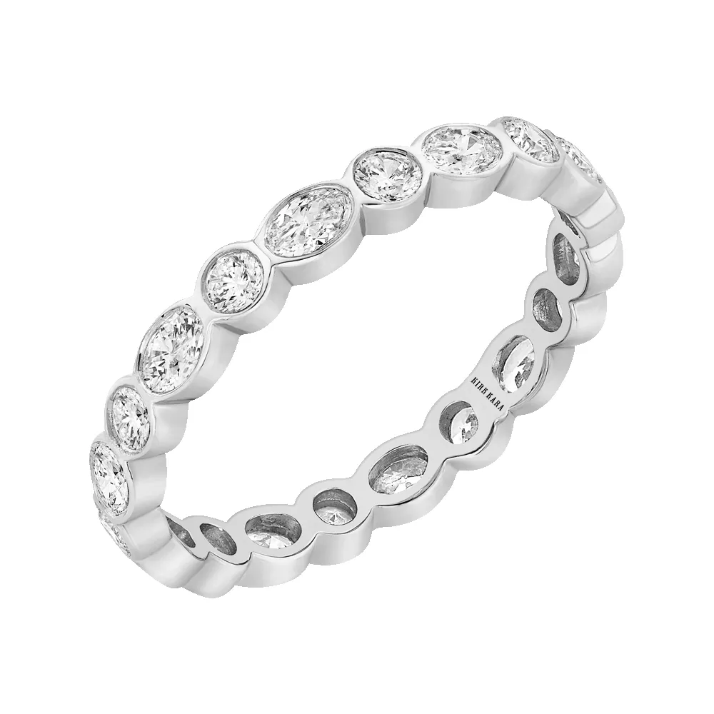 Classic 1 ctw Round & Oval Bezel Eternity Band sold by Kirk Kara product image thumbnail 2