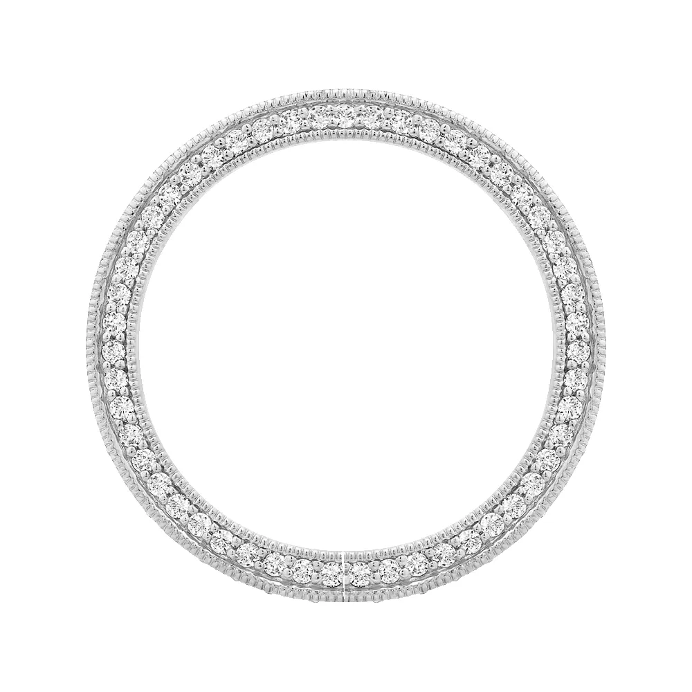 Classic 1 ctw Round Pave Three Sided Eternity Band sold by Kirk Kara product image thumbnail 4