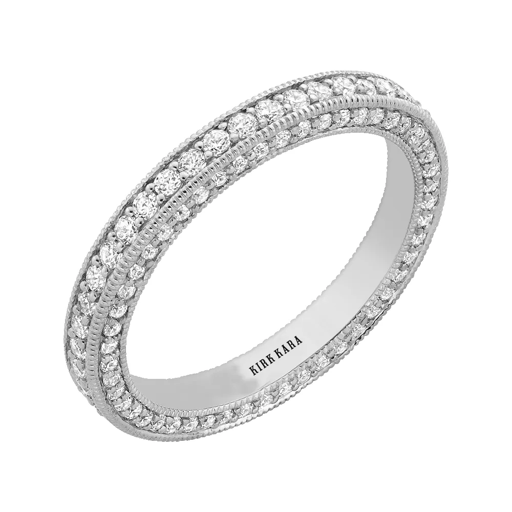 Classic 1 ctw Round Pave Three Sided Eternity Band sold by Kirk Kara product image thumbnail 2